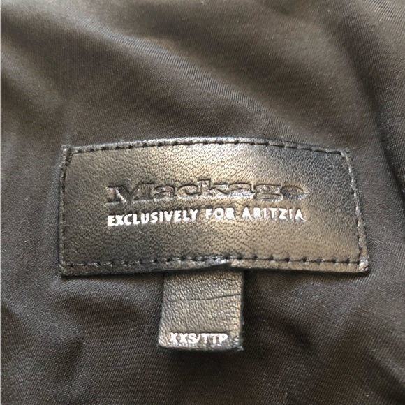 Mackage Exclusively for Aritzia Black Genuine Leather Biker Jacket - Picture 9 of 16